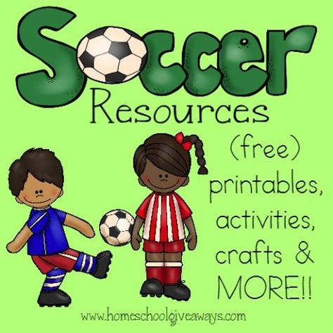 Love Soccer? Check out these fun Soccer-themed printables, crafts, activities, recipes & MORE!! :: www.homeschoolgiveaways.com Soccer Party Games, Soccer Crafts, Toddler Soccer, Soccer Drills For Kids, Soccer Camp, Soccer Birthday Parties, Soccer Theme, Homeschool Freebies, Homeschool Board