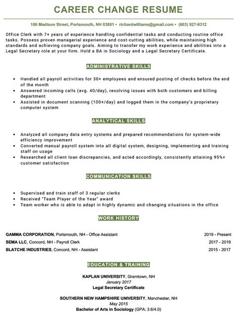 Career Change Resume: How to Write (+2 Examples) Career Change Resume Samples, Resume For Career Change, Functional Resume Examples, Objective Resume Ideas, Waitress Resume, Career Objectives For Resume, Writer Resume, Portfolio Tips, Career Change Resume