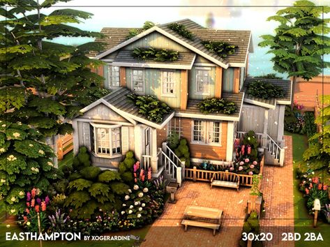 The Sims Resource - Easthampton (NO CC) Evergreen Harbor Apartment, Sims 4 Glimmerbrook Houses, Sims 4 Evergreen Harbor House, Sims 4 Glimmerbrook, Sims Architecture, Sims Apartment, Beautiful House Plans, Sims 4 Build, Beautiful House