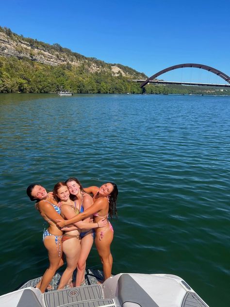 lake austin | austin | texas | atx | lake | summer | boat | wake surf | friends | Austin, Texas Wake Surfing, Lake Outfit, Boat Pics, Lake Austin, Austin Texas, Lake Life, Summer Photos, Endless Summer, Picture Poses