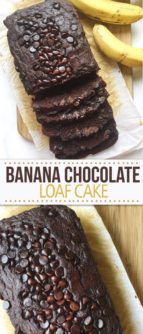 Healthy Chocolate Banana, Delicious Banana Bread Recipe, Chocolate Loaf, Chocolate Loaf Cake, Chocolate Banana Cake, Loaf Cake Recipes, Protein Cake, Healthy Cake Recipes, Chocolate Oats