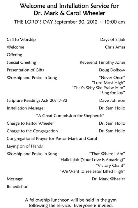 Installation service – On Target Order Of Service, Scripture Reading, Church Service, Program Template, Baptist Church, New Names, Faith Based, Verses, Bible Verses