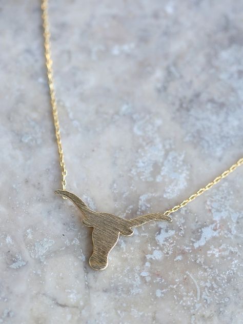 Altar’d State Dainty Longhorn Brass Necklace - Necklaces - Jewelry Longhorn Necklace, Shuffles Cutouts, Jewelry Photography Styling, Delicate Necklaces, Country Style Outfits, Western Wear Outfits, Layering Necklaces, Cow Head, Western Outfits Women