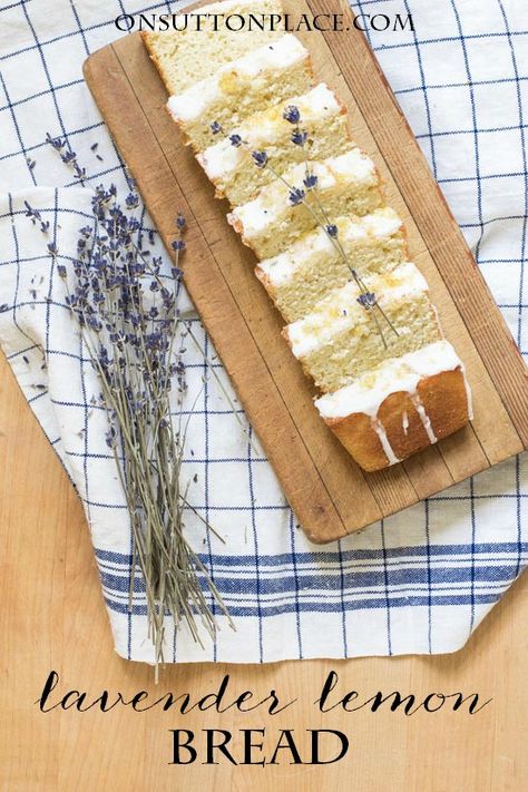 Lavender Lemon Bread | The fresh tastes of lavender and lemon combine to make this light, fluffy bread perfect for dessert or breakfast. Lavender Bread Recipe, Lavender Bread, Bread Tips, Lemon Bread Recipes, Fluffy Bread, Easy Easter Desserts, Lavender Recipes, Lavender And Lemon, Lemon Bread