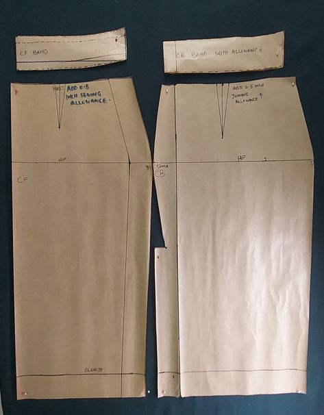 Pattern Draft, Pencil Skirt, Waistband, Basic Skirt, Pattern DIY Basic Skirt Pattern Drafting, Skirt Pattern Drafting, Basic Skirt Pattern, Straight Skirt Pattern, Pattern Drafting Bodice, Pencil Skirt Tutorial, Pattern Pencil Skirt, Skirts Pattern, Garment Construction