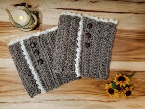 Crochet Boot Cuffs Free Pattern, Boot Toppers Pattern, Feminine Boots, Crochet Boot Cuff Pattern, Crochet Boot Cuff, Boot Cuff Pattern, Rustic Boots, Crochet Boot Cuffs, Knit Boot