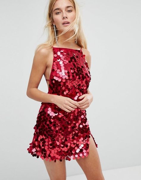 17 Sequin Dresses So Shiny Your Jaws Will Drop — All Under $100 Red Disco Dress, Disco Sequin Dress, Red Sequin Dress Short, Disc Sequin Dress, Sequin Dress Outfit, Taylor Concert, Red Party Dress, Sequin Dress Short, Red Sequin Dress