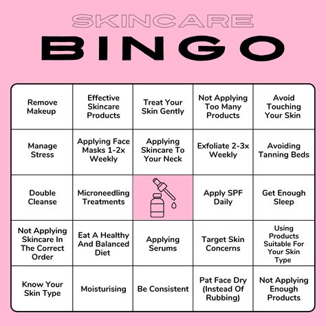 Skincare Bingo 2024 Skincare, Camping Bingo, Bingo Books, Road Trip Bingo, Summer Bingo, Free Printable Bingo Cards, Bingo Games For Kids, Free Bingo Cards, Skin Diet