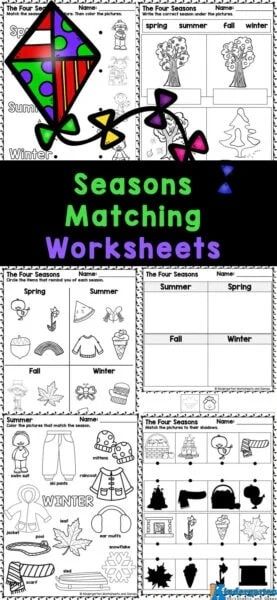 NEW FREEBIE:  Do your kindergartners know the four different seasons? Use these FREE printable Season Matching worksheets to help them learn more about each season as they sort and match items correctly.  GET THEM HERE >>> Seasons For Kindergarten, Seasons Worksheets For Kindergarten, Free Educational Apps, Seasons Worksheets, Free Worksheets For Kids, Free Homeschool Printables, Homeschool Freebies, Seasons Activities, Matching Worksheets