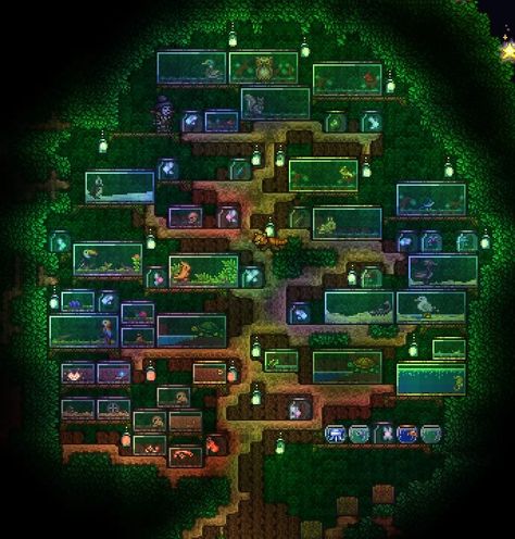 Terraria Tree House, Terraria Castle, Terraria Base, Terraria Memes, Terraria Game, Terraria Tips, Terrarium Base, Terraria House Ideas, Terraria House Design