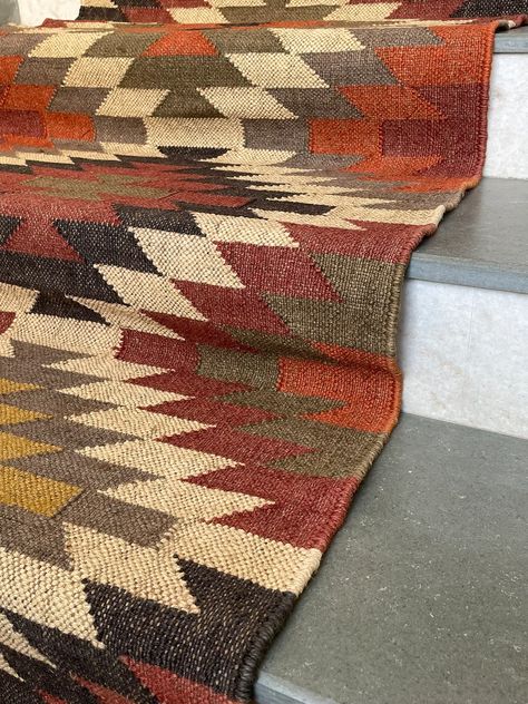 Carpet Stair Runner, Flat Woven Rug, Stair Runner Carpet, Rug Company, Weaving Process, Stair Runner, Unique Rugs, Rug Carpet, Handmade Kilim