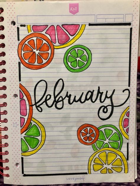 Lemon cover bullet journal February Bullet Journal, Border Designs, Journal Art, Daily Journal, Border Design, Borders, Art Journal, Bullet Journal, Lemon