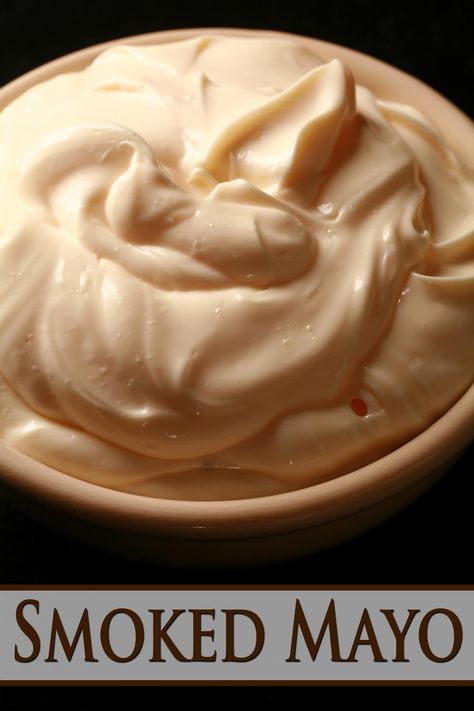 Cold Smoked Mayonnaise Smoked Mayonnaise, Sushi Sauce, Diy Foods, Smoked Chicken Wings, Homemade Ketchup, Mayonnaise Recipe, Traeger Recipes, Smoked Cheese, Condiment Recipes