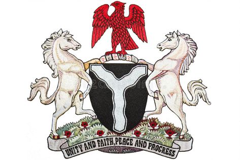 Nigeria Coat of Arms. Embroidery of Nigeria Coat of Arms on Fabric , #SPONSORED, #Coat, #Nigeria, #Arms, #Fabric, #Embroidery #ad Nigerian Coat Of Arms, Nigeria Coat Of Arm, Arms Drawing, Arm Drawing, Red Brick Wall, African Wear Styles For Men, Coat Of Arm, Kids Boutique Clothing, Red Bricks