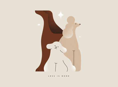 Less is more - doggo brand illustration by Julia Hanke on Dribbble Pet Character Design, Pet Illustration Design, Graphic Dog Illustration, Dog Logo Illustration, Minimal Dog Illustration, Pet And Owner Illustration, Dog Editorial Illustration, Dog Branding, Pet Logo Design