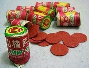 A childhood treat. We pretended that we were receiving holy communion. Haw Flakes, 80s Food, Trinidad Recipes, Chinese Snacks, Trini Food, Caribbean Culture, Culture Food, Singapore Food, Delicious Snacks