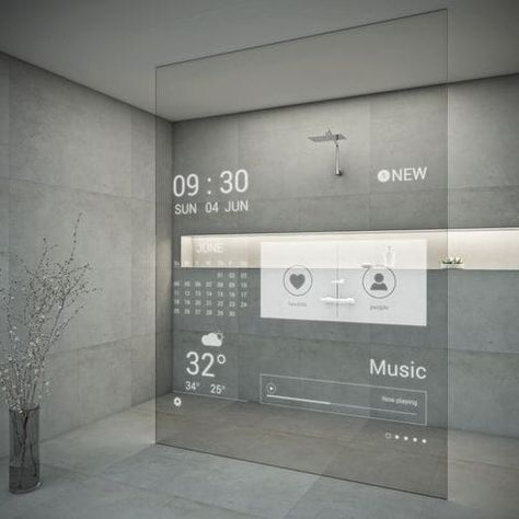 Bathroom Technology, Latest Bathroom Designs, Ui Ux 디자인, Latest Bathroom, Smart Bathroom, Bathroom Design Trends, Smart Home Design, Design Remodel, Smart Home Technology