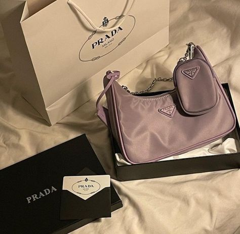 Prada Nylon Bag, Prada Nylon, Purple Bag, Purple Bags, Nylon Bag, Luxury Brands, Prada Bag, Dark Purple, Luxury Branding