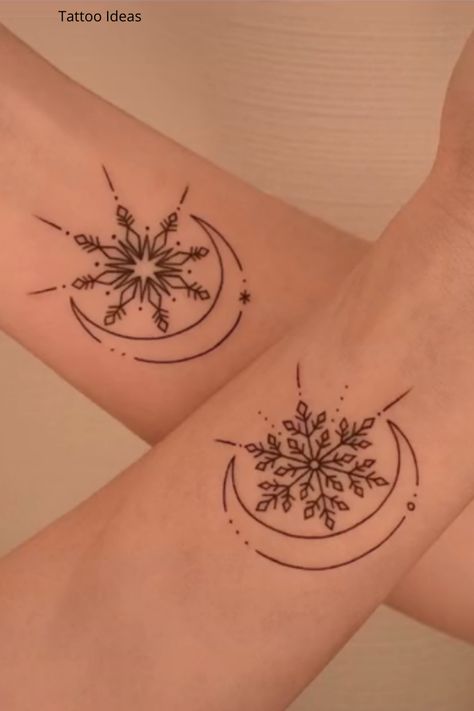 tattooo ideas
tattoos for girls
girls tattoos
tattoos Snowflake And Moon Tattoo, Snow And Moon Tattoo, Winter Tattoos For Women, Snow Flake Tattoo Woman, Snowflake Tattoos For Women, Ladies Tattoo Ideas, Winter Tattoo Ideas, Small Snowflake Tattoo, Frozen Tattoo