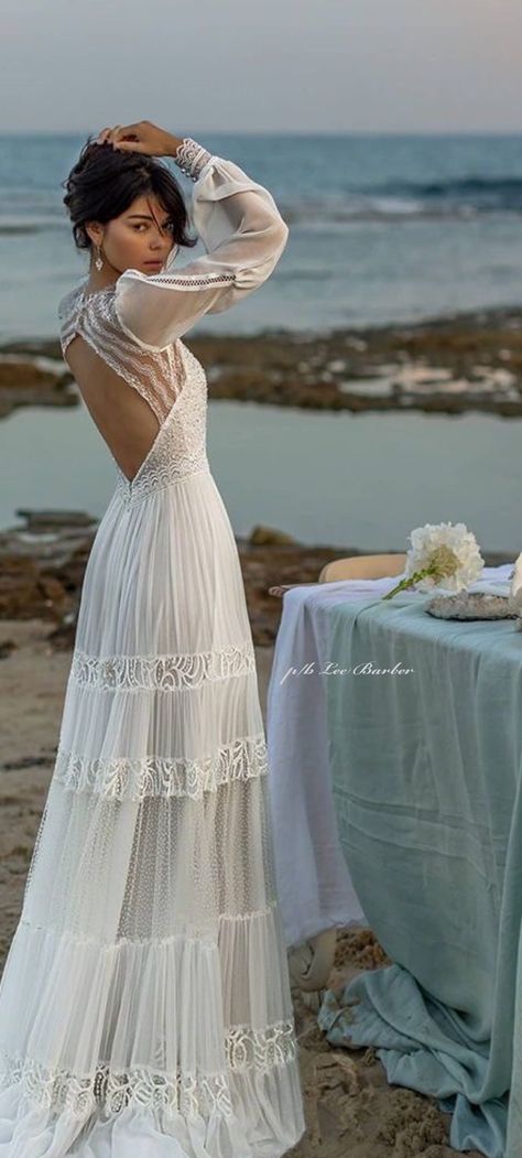 Inbar Freiman, Boho Chic Wedding Dress, Wedding Dresses A, Boho Wedding Dresses, Wedding Dresses A Line, Bohemian Wedding Dress Lace, Chic Wedding Dresses, Western Wedding Dresses, Dresses A Line