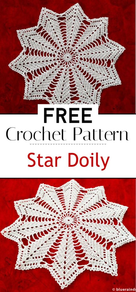 Star Doily Pattern Crochet, Christmas Doily Crochet Patterns Free, Crochet Square Doily, Diy Christmas Wall, Crochet Dragon Pattern, Crochet Snowflake, Free Crochet Doily Patterns, Crochet Snowflake Pattern, Crochet Star