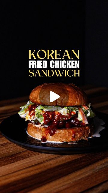 Dylan Nobert on Instagram: "Korean Fried Chicken Sandwich 😍  This is the first time I’ve had a Korean Fried Chicken sandwich and it didn’t disappoint 😩  This was sandwich heaven. Fried chicken, homemade slaw with Kewpie mayo, a delicious Korean Fried Chicken sauce, a toasted bun, and sliced pickles. It was fatty, crispy, sweet, and tangy 👌  —  SAVE this recipe ⬇️   📝 INGREDIENTS (makes 4 sandwiches):   SAUCE: 1/4 cup gochujang, 3 Tbsp ketchup, 2 Tbsp mirin, 2 Tbsp soy sauce, 2 Tbsp honey, 1 Tbsp brown sugar, 4 cloves grated garlic, 1.5 Tbsp rice vinegar  CHICKEN: 4 large chicken thighs, Large pinch of salt, 1 cup buttermilk, 1 cup all purpose flour, 3/4 cup cornstarch, Salt, pepper, garlic powder, onion powder (to season dredge).   SLAW: 2 cups shredded cabbagex 1/2 cup shredded carrot Korean Fried Chicken Sandwich, Korean Burger, Fried Chicken Sauce, Fried Chicken Sandwiches, Homemade Slaw, Vinegar Chicken, Marinated Chicken Thighs, Beer Chicken, Chicken Sandwich Recipes