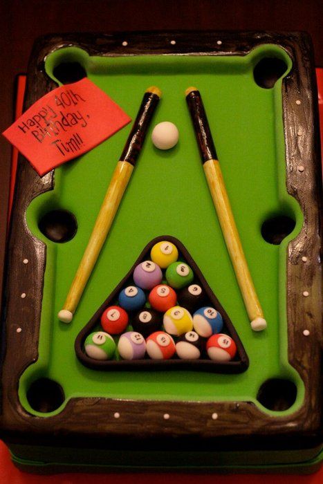 .pool table cake --FINALLY Pool Table Cake, Custom Pool Tables, Pool Cake, Round Pool, Custom Pool, Game Tables, Pool Tables, Crazy Cakes, Cakes For Men