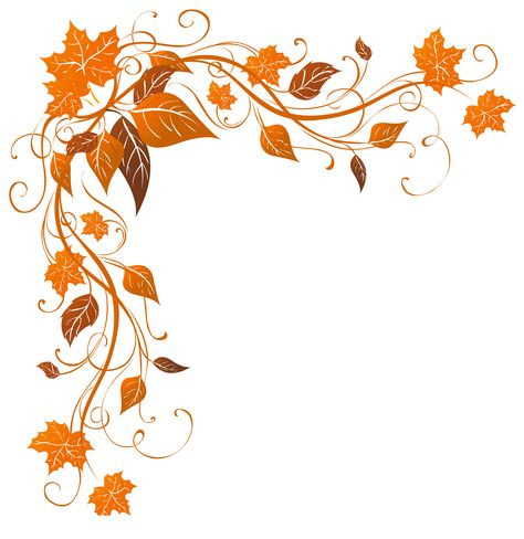 Fall Borders, Fall Clip Art, Corner Borders, Leaf Border, Borders And Frames, Decorative Borders, Idul Fitri, Clip Art Borders, Flower Border