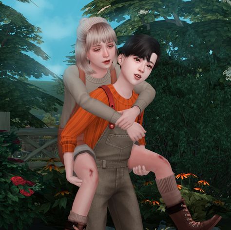 Sims 4 Couple Poses, Sims Stories, Sims 4 Cas Mods, Sims 4 Family, Bff Poses, Sims 4 Children, Sims 4 Mm Cc, Best Friend Poses, Sims 4 Characters