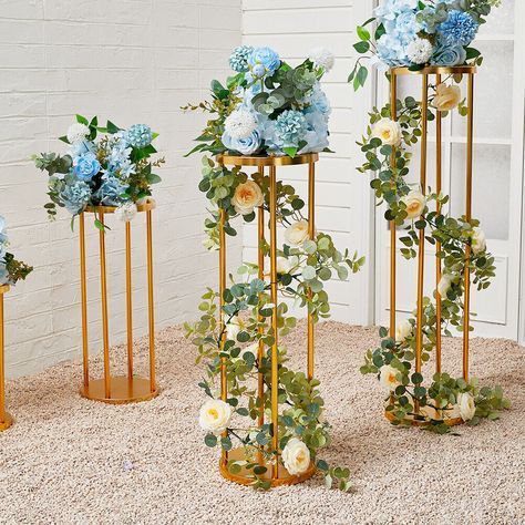 Column Vase, Cylinder Pedestal, Wedding Columns, Pedestal Display, Flower Rack, Flower Centerpiece, Round Flower, Flower Stand, Stage Decorations