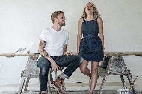 Beloved by blogs and clients, the couple behind the Jersey Ice Cream Company inhabit the spaces they transform, meticulously imprinting their modern, DIY aesthetic. Jersey Ice Cream Co, Ice Cream Companies, 1st House, Kids In Love, Embossing Stamp, Organic Design, Co Design, Bonus Room, Ny Times