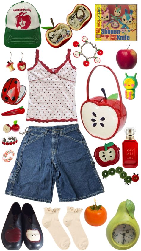 #outfitinspo #beauty #fruit #aesthetic #apple Fruit Aesthetic, Silly Clothes, Funky Outfits, Swaggy Outfits, Mode Inspo, Kawaii Clothes, Really Cute Outfits, Character Outfits, Dream Clothes