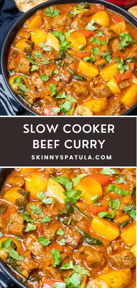 Slow Cooker Beef Curry Gluten Free Chicken Crockpot Recipes, Crockpot Recipes Gluten Free, Curry Slow Cooker, Slow Cooker Beef Curry, Beef Curry Recipe, Slow Cooker Curry, Slow Cooker Recipes Beef, Stew Meat Recipes, Beef Curry