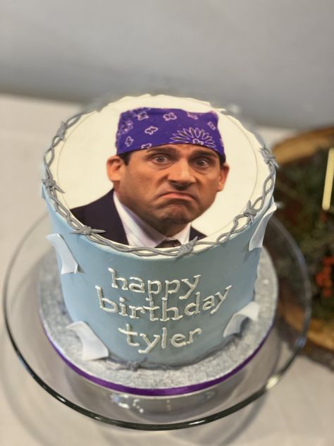 Epic-Office theme birthday Office Themed Birthday Cake, The Office Themed Birthday Cake, The Office Birthday Cake Ideas, The Office Themed Cake, The Office Birthday Cake, The Office Cake, Office Cake, Prison Mike, Birthday Cake For Him