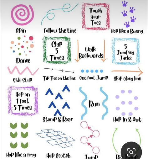 Obstacle Course Ideas For Preschoolers, Sidewalk Chalk Hopscotch, Pre K Obstacle Course, At Home Obstacle Course, Hopscotch Obstacle Course, Chalk Art Obstacle Course, Side Walk Chalk Obstacle Course Ideas, Kindergarten Obstacle Course, Sidewalk Chalk Activity Course