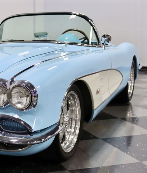 1950 Corvette, Light Blue Cars, 57 Corvette, Vintage Blue Car, Corvette Vintage, 1959 Corvette, Blue Corvette, 1956 Corvette, 1961 Corvette