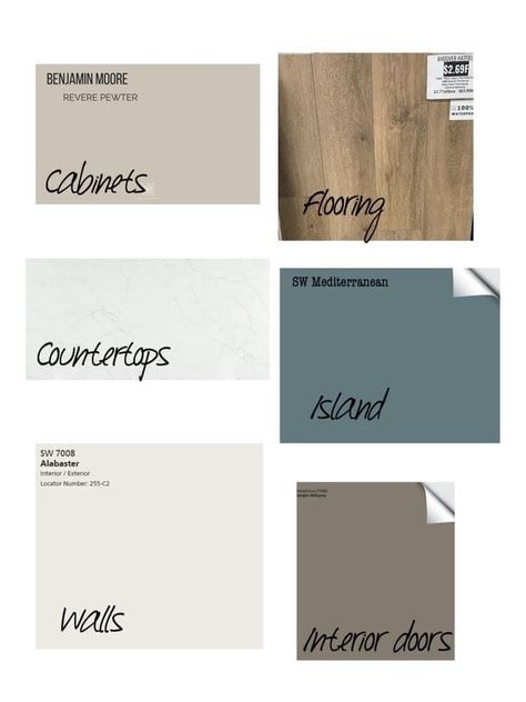 Farmhouse Mood Board Color Palettes, Behr Smokestack Color Palettes, White Oak Floor Color Palette, White Oak Color Scheme, Paint And Wood Combinations, Minimalist Kitchen Color Scheme, House Mood Board Colour Palettes, Neutral Color Schemes For The Home, Neutral Color Palette For Home