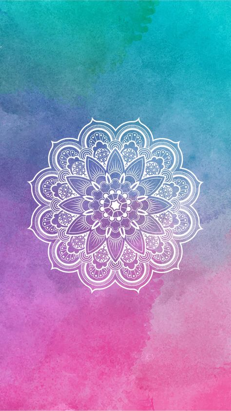 Beautiful Simple Mandala Design, Wallpaper Seni, Mandala Iphone, Colourful Wallpaper Iphone, Iphone Arkaplanları, Mandala Wallpaper, Mandala Background, Tumblr Backgrounds, Simple Mandala