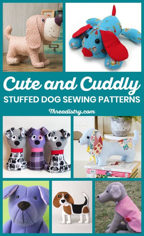 What a cute and cuddly collection of stuffed dog sewing patterns. Whether making one for a baby, toddler or adult animal lover, these are the best DIY dog plush toys. Make them from felt, fleece or your other choice of fabric. #dogpattern #sewingtoys #handmadetoys Stuffed Animal Dog Pattern, Soft Toy Dog Pattern Free Sewing, Diy Dog Stuffed Animal, Diy Dog Plush, Fabric Dog Pattern, Free Stuffed Dog Sewing Patterns, Plush Dog Pattern, Free Dog Patterns Sewing, Dog Sewing Patterns Free Stuffed Animals