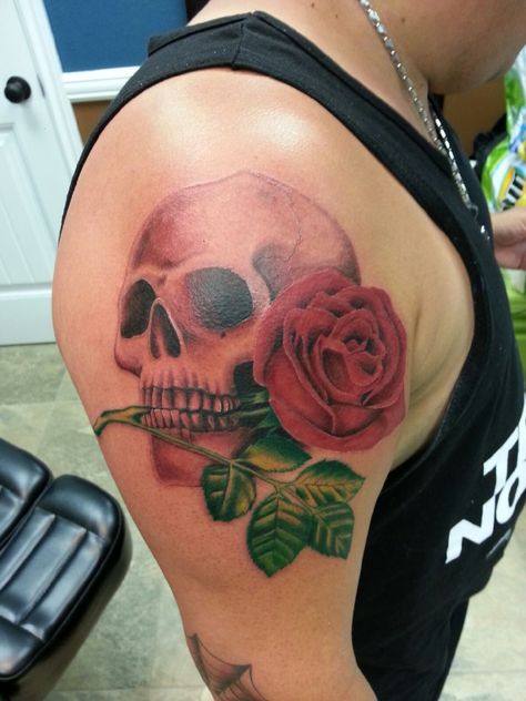 My New Tattoo Skull with uh Red Rose in its mouth Mouth Tattoo, Saved Tattoo, Badass Tattoos, Popular Tattoos, Skull Tattoos, Rose Tattoo, New Tattoos, Never Give Up, Skull Tattoo