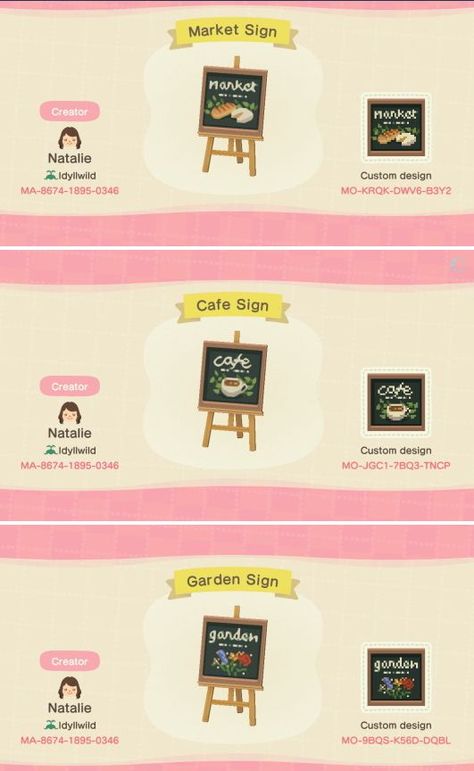 Animal Crossing Cafe, Cottagecore Animal Crossing, Animal Crossing Qr Codes, Nintendo Switch Animal Crossing, Acnh Cottagecore, Ac New Leaf, Cafe Sign, Animal Crossing Guide, Animal Crossing Qr Codes Clothes