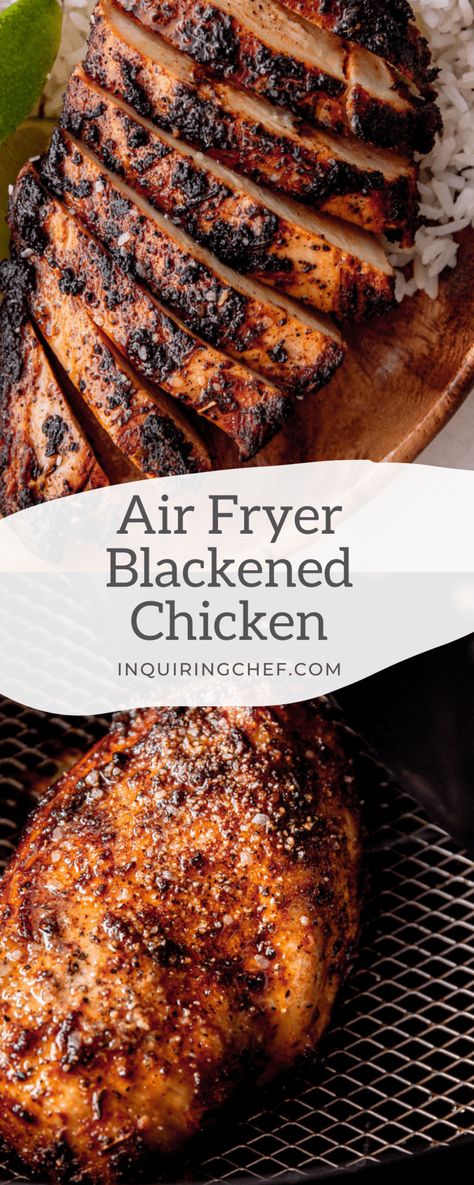 Air Fryer Blackened Chicken, Chicken Stovetop, Spring Dinner Ideas, Air Fryer Chicken Recipes, Chicken Air Fryer, Air Fryer Recipes Chicken Breast, Blackened Chicken Recipe, Stove Top Chicken, Blackened Chicken