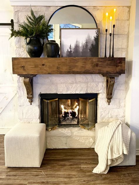 Rustic Fireplace Mantle, Rustic Mantle Decor, Furniture Stain, Winter Mantle Decor, Rustic Mantle, Rustic Mantel, Fireplace Mantle Decor, Fireplace Mantel Decor, Rustic Fireplaces