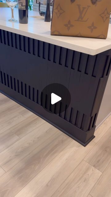 PANEL WALL DAZZU on Instagram: "Showing off my GOD GIVEN TALENT.  ��🗣️PANEL WALL DAZZU😎  #panelwalldazzu  #accentwall  #featurewall  #kitchendesign  #kitchenisland  #kitchenideas" Slat Wall With Crown Molding, Kitchen Cabinets Color Combination, Millwork Wall, Wall Panel Molding, Faux Panels, Above Cabinets, Kitchen Updates, Panel Moulding, Panel Wall