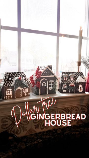 Kelsea | Home DIY projects on Instagram: "Like & Save this for later 🎄 The perfect craft for a family 🌟 This might just be the way to go if building gingerbread houses isn’t your thing 😉 Puffy paint 🎨 is found in the fabric section of your craft stores or of course on @amazon ! Dollhouses are from @dollartree and the middle house is thrifted for $1! 🛍️ 🎄 Make this a new holiday tradition - maybe experiment with other colors too ! 😉 (I’ll be doing a pink and red one in the near future) @alwaysa_kozyhome has the best holiday DIY’s and crafts - make sure you tap that follow button to keep up ! 🫶🏻 #diy #diyprojects #diycrafts #holiday #holidaycrafts #gingerbread #gingerbreadhouse #gingerbreadhouses #diygingerbreadhouse #christmas #christmascrafts #holidayinspo #christmasinspo #chris Turn Your House Into Gingerbread House, Gingerbread House From Doll House, Painted Gingerbread Houses On Wood, Gingerbread House Home Decor, Dollar Store Gingerbread House, Diy Wooden Gingerbread House, Cricut Gingerbread House, Ginger Bread Houses Diy, Turn House Into Gingerbread House