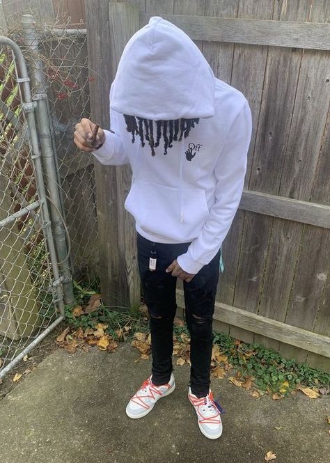 White Dunks Outfit, Dunks Outfit Men, Off White Dunks, White Dunks, Dunks Outfit, Drip Fits, Rapper Outfits, Best Rapper Alive, Black Men Street Fashion