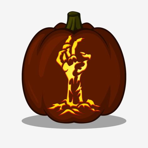 Pumpkin Carving Graveyard, Zombie Pumpkin Carving, Zombie Pumpkins, Creepy Hand, Halloween Pumpkin Carving Stencils, Carving Stencils, Pumpkin Mask, Pumpkin Carving Ideas, Pumpkin Carvings