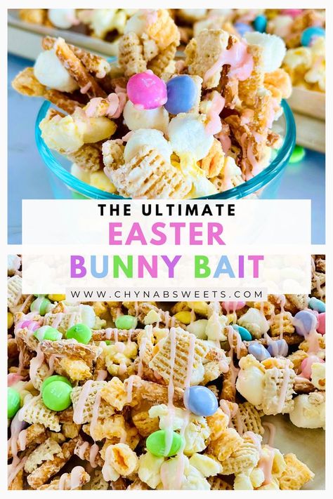 bunny bait recipe, easter treat, easter recipes, easter snacks, bunny treats, Easter desserts, Easter baking, Easter goodies, Easter sweets, Easter bunny, Easter-themed treats, Easter candy, Easter baking ideas, Easter recipe ideas, Easter snack ideas, chynabsweets Bunny Bait Recipe, Easter Deserts, Bunny Bait, Cereal Snacks, Crunch Cereal, Easter Desserts Recipes, Almond Bark, Salty Snacks, Easter Dessert