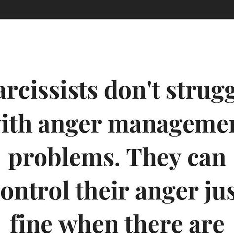 Elizabeth Shaw on Instagram: "Narcissists and Anger Management
Narcissists are often misunderstood when it comes to anger management. Contrary to popular belief, they do not struggle with controlling their anger. In fact, narcissists can manage their emotions quite well, especially when they know others are watching. This selective control reveals that their outbursts are not due to an inability to regulate emotions but rather a deliberate choice to manipulate and intimidate.

When there are no witnesses, narcissists may unleash their anger on their victims, using it as a tool for control and dominance. However, in public or around people they want to impress, they can appear calm, charming, and composed. This contradiction is a manipulative tactic that allows them to maintain a favourable Loss Of Control, Elizabeth Shaw, Regulate Emotions, Narcissistic Family, Narcissistic Parent, Bait And Switch, Narcissistic Behavior, Anger Management, Toxic Relationships