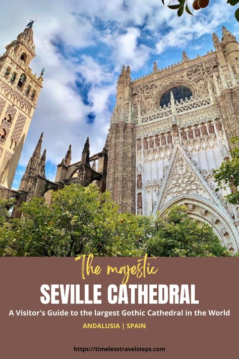 All About Spain, Seville Cathedral, Ribbed Vault, Road Trip Europe, Spain Travel Guide, Gothic Cathedral, Andalusia Spain, City Vacation, Seville Spain